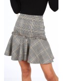 Mustard checkered mini skirt 1881 - Online store - Boutique